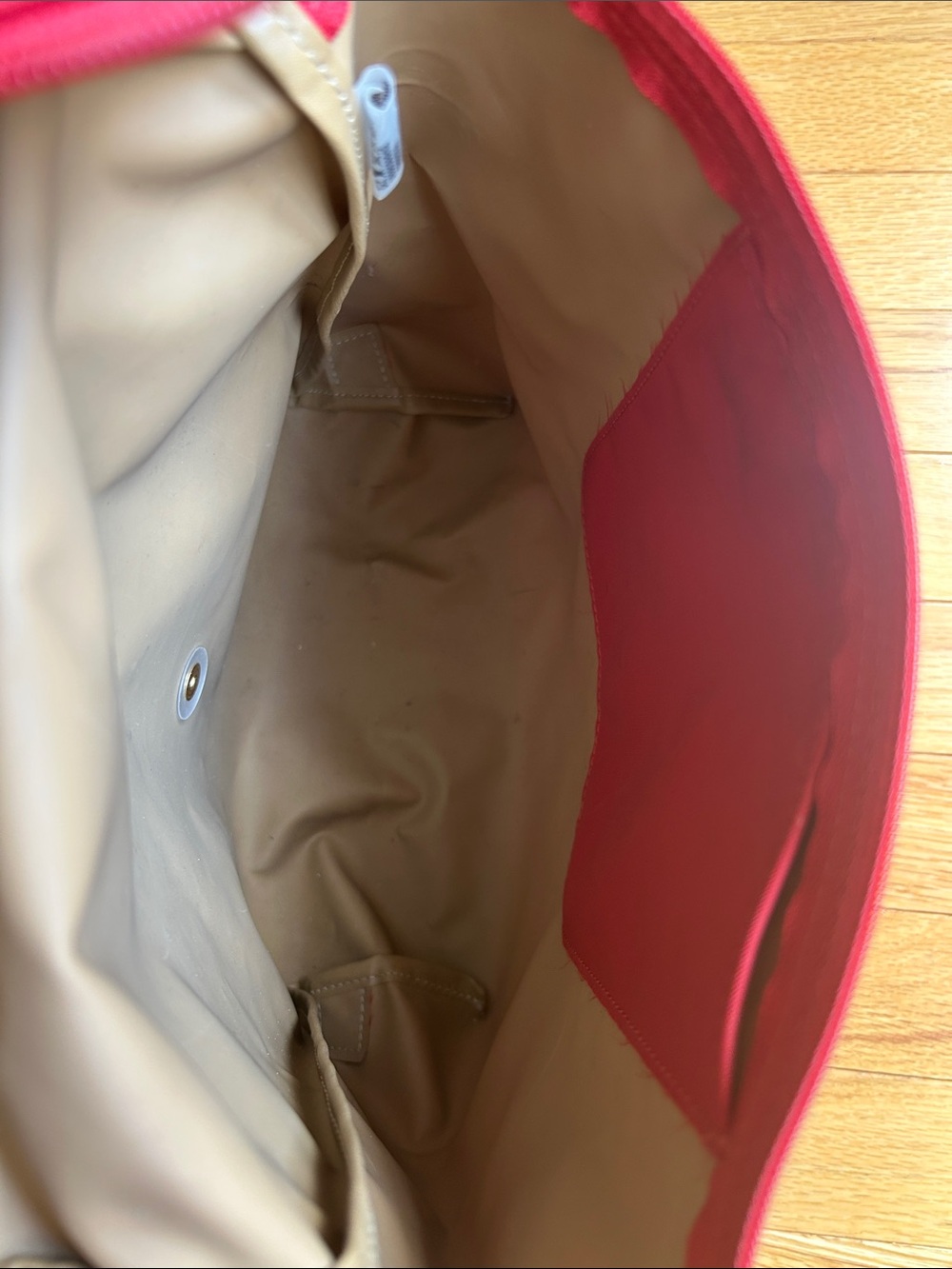 Longchamp Red Classic Nylon Backpack - Picture 3 of 7